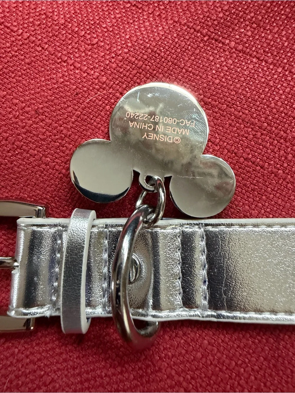 Disney Parks 100th Anniversary Dog Collar - Platinum Silver Size L